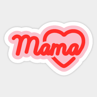 Mama Neon Heart Sticker